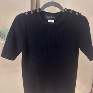 Les Copains Navy Short Sleeve Top